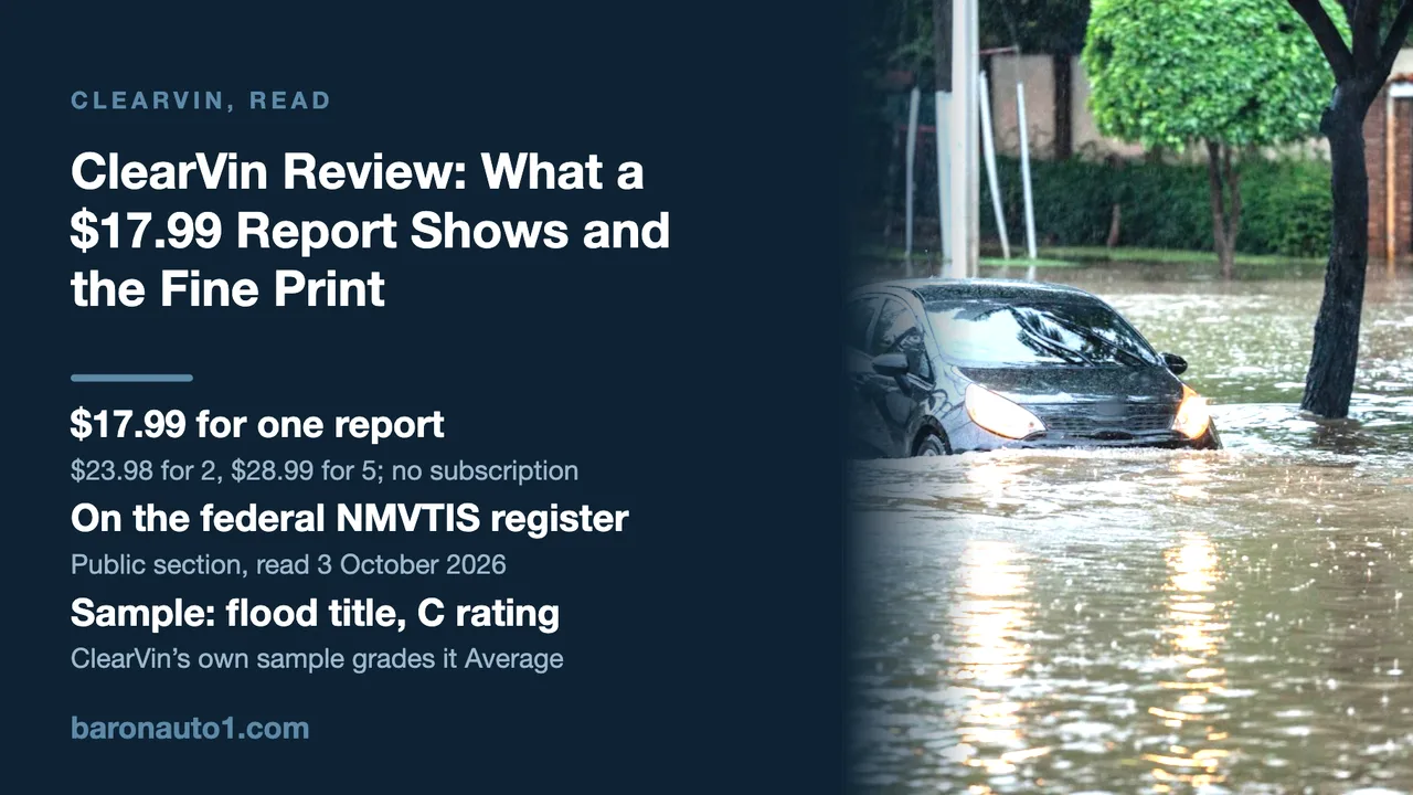 Brand panel beside a hatchback driving through a flooded street