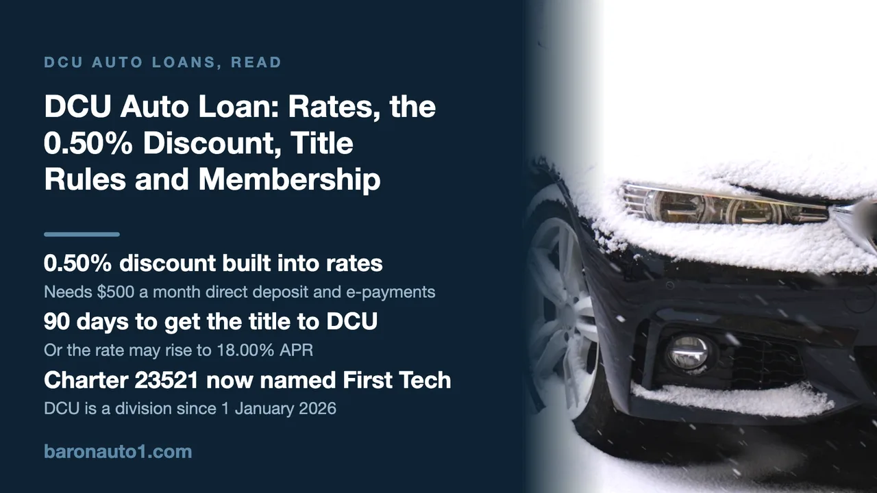 Brand panel beside a snow-covered car parked at a kerb