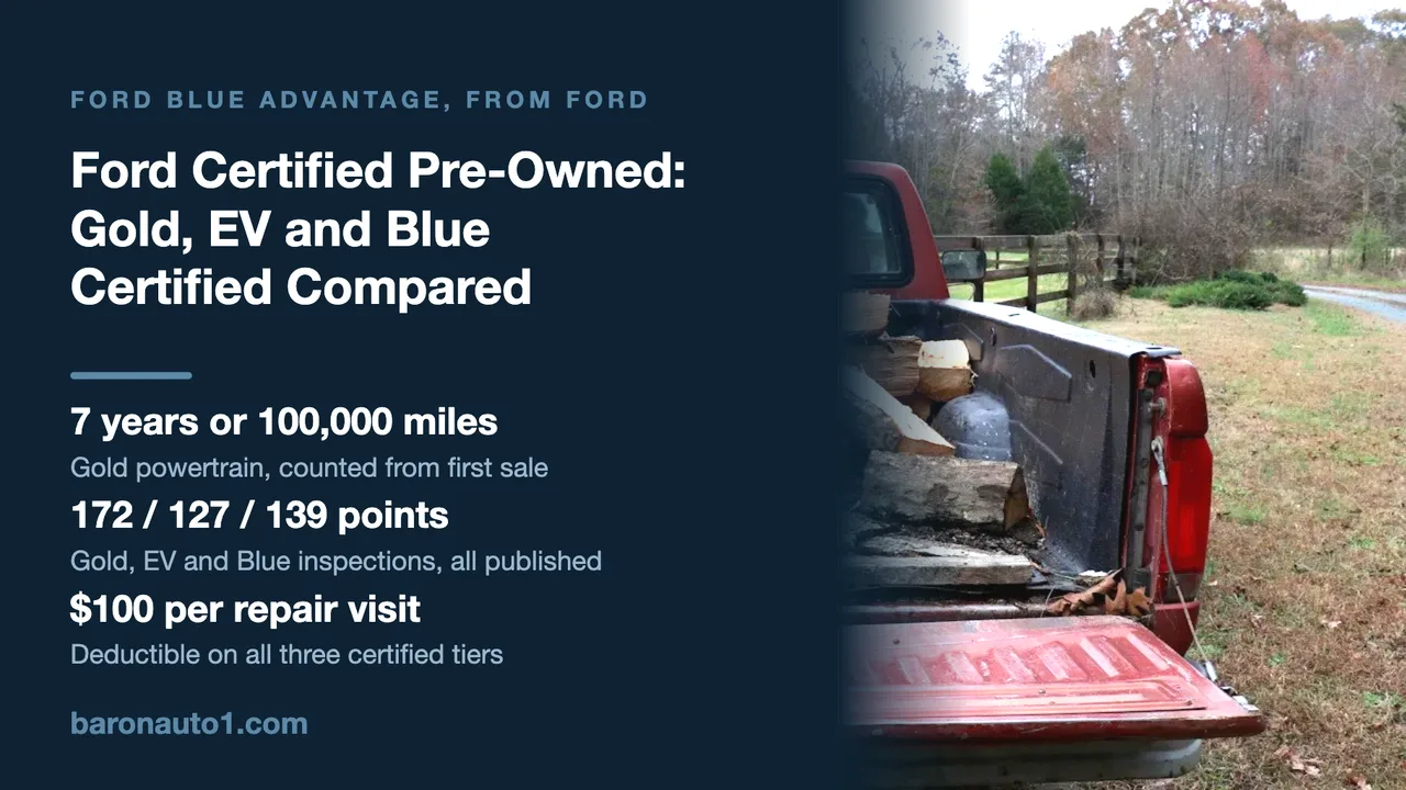 Brand panel beside a red pickup truck with its tailgate down and the bed full of split firewood