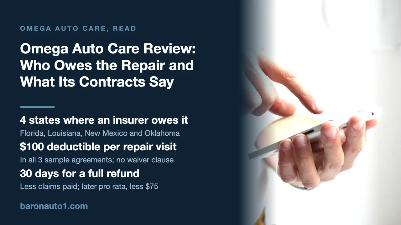 Brand panel beside a hand holding a phone