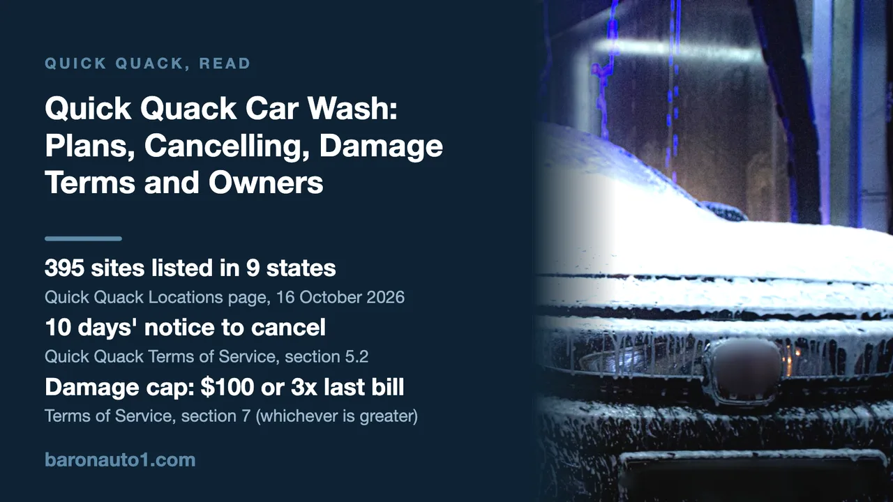 Brand panel beside a car covered in wash foam under tunnel lights